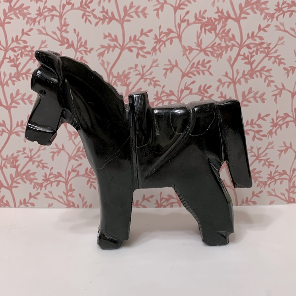 Stone carved pony horse